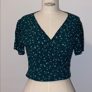 Spilt ways wrap crop top